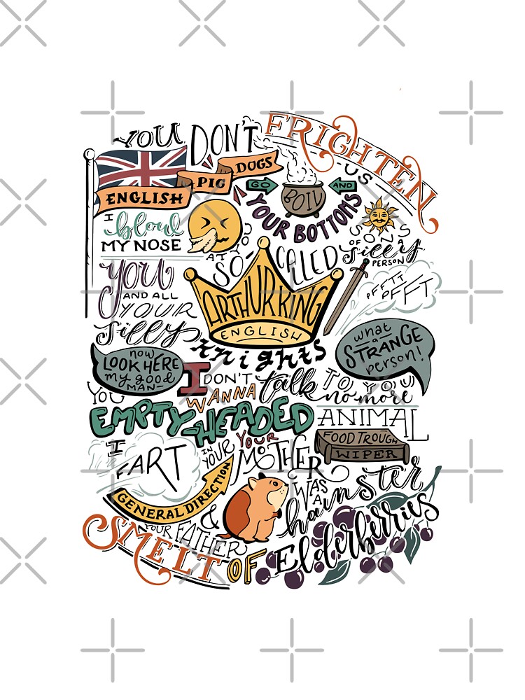 Colorized Monty Python French Castle Insults Tapestry - Image 2