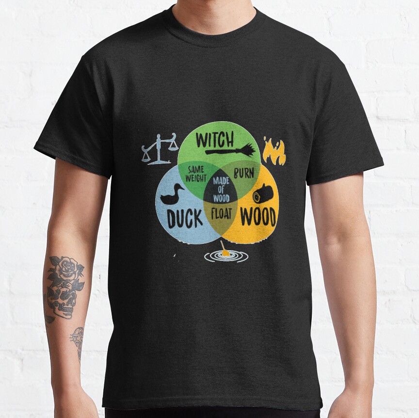 Monty Python And The Holy Grail Witch Same Weight As Duck T-shirt - Image 2