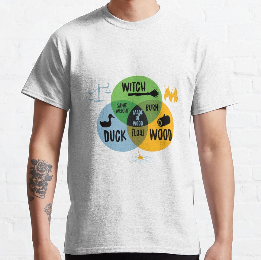 Monty Python And The Holy Grail Witch Same Weight As Duck T-shirt