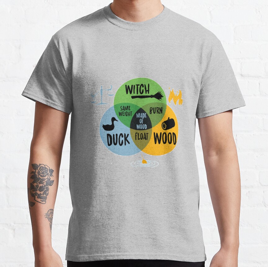 Monty Python And The Holy Grail Witch Same Weight As Duck T-shirt - Image 4