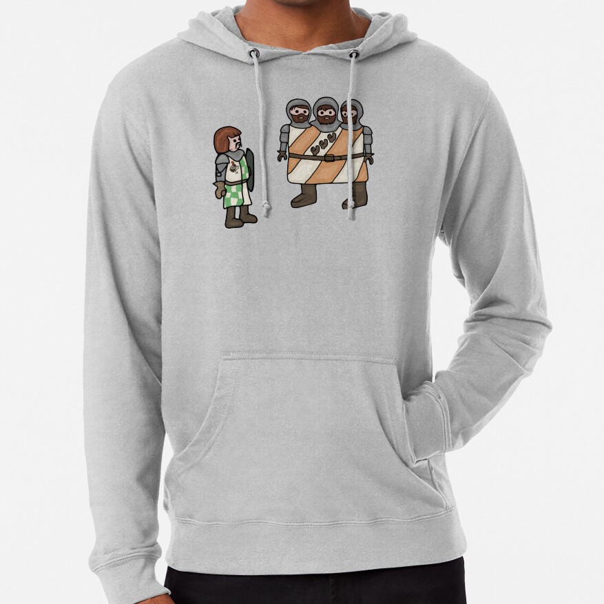 Monthy Pythons Brave Sir Robin And The Three Headed Giant Hoodie