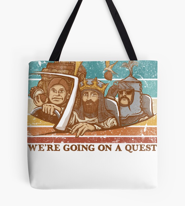 Monthy Pythons We Re Going On A Quest Tote Bag
