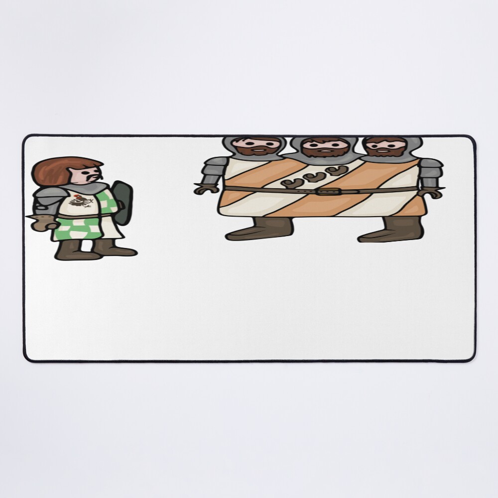 Monthy Pythons Brave Sir Robin And The Three Headed Giant Mouse Pad